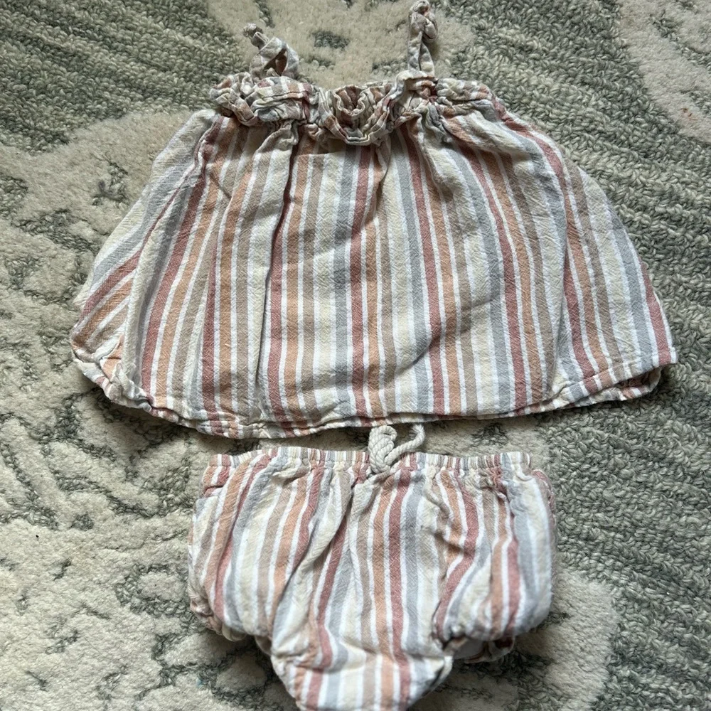 Rylee + Cru Multi Stripe Ruffle Set - Picture 3 of 6